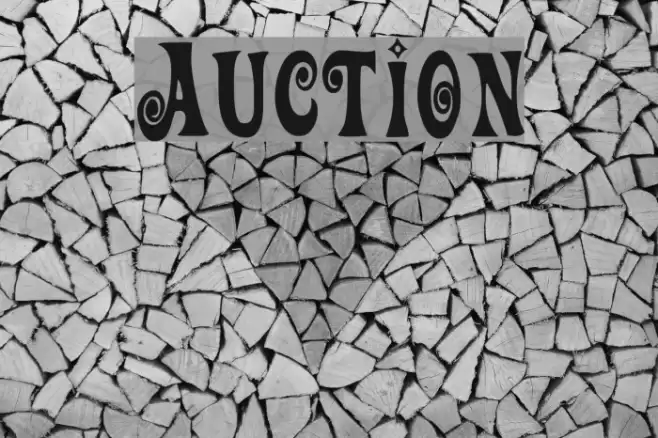 Auction Font examples