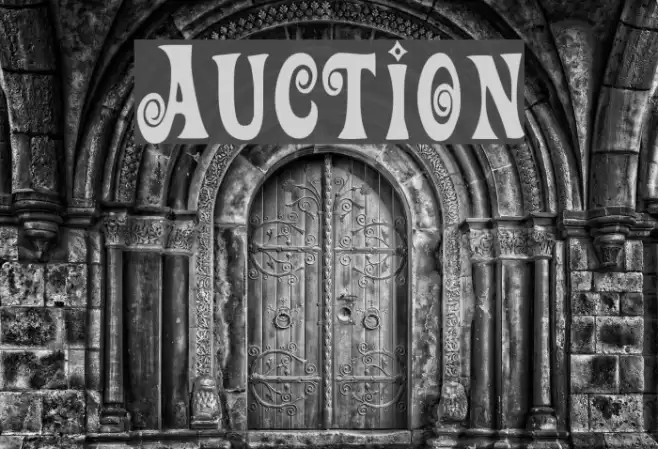 Auction Font examples