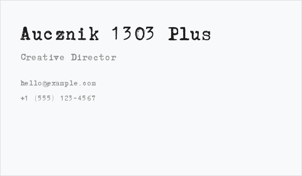 Aucznik 1303 Plus Business Card