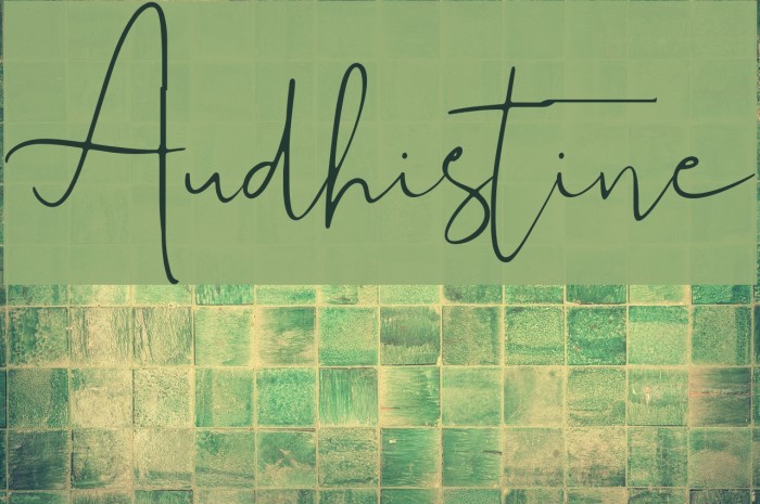 Audhistine Font examples