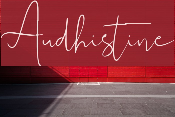 Audhistine Font examples