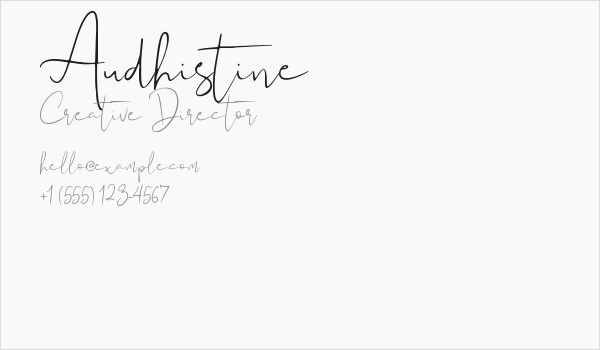 Audhistine Business Card