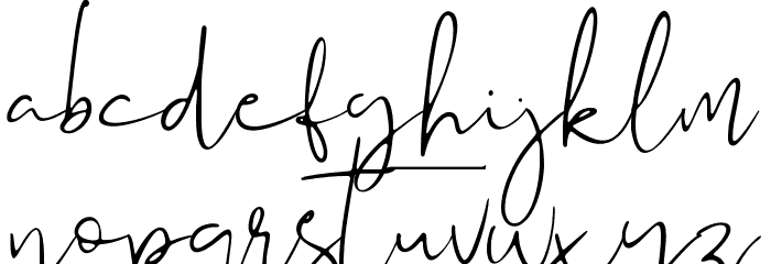 Audhistine Font LOWERCASE