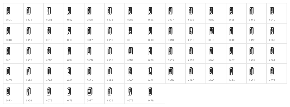 Audience Capitals Regular Character Map