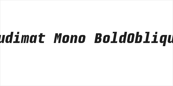 Audimat Mono BoldOblique Logo