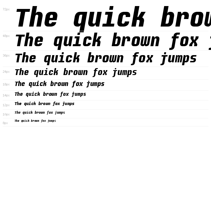 Audimat Mono BoldOblique Waterfall