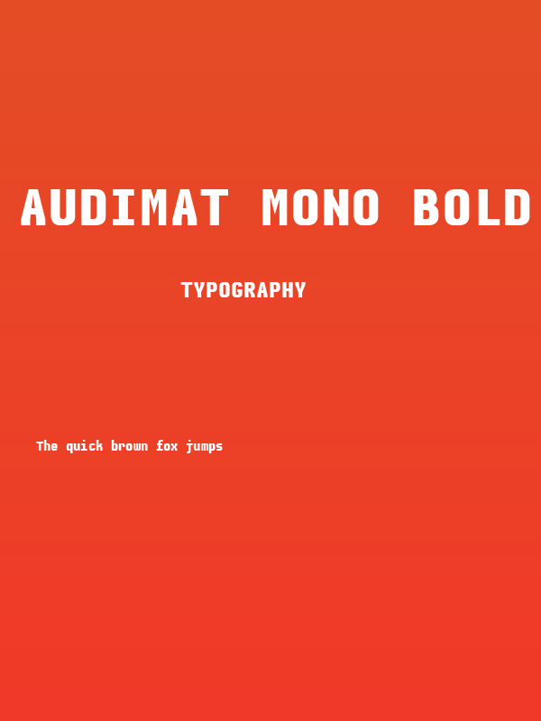 Audimat Mono Bold Poster