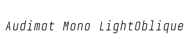 Audimat Mono LightOblique  font caratteri gratis
