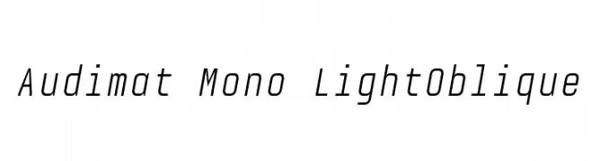 Audimat Mono LightOblique  baixar fontes gratis