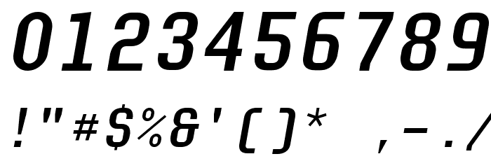 Audimat Mono Oblique Font OTHER CHARS