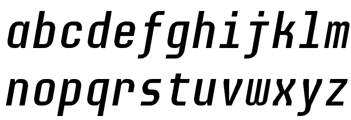 Audimat Mono Oblique Font LOWERCASE
