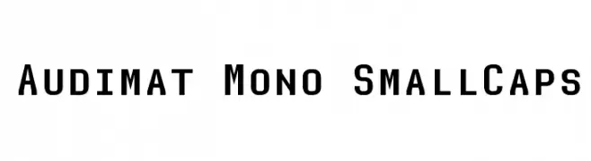 Audimat Mono SmallCaps  baixar fontes gratis