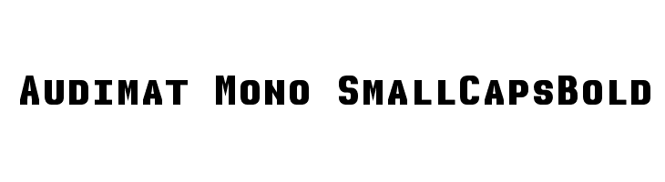 Audimat Mono SmallCapsBold  Descarca Fonturi Gratis