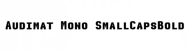 Audimat Mono SmallCapsBold  baixar fontes gratis