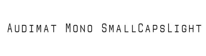 Audimat Mono SmallCapsLight  baixar fontes gratis
