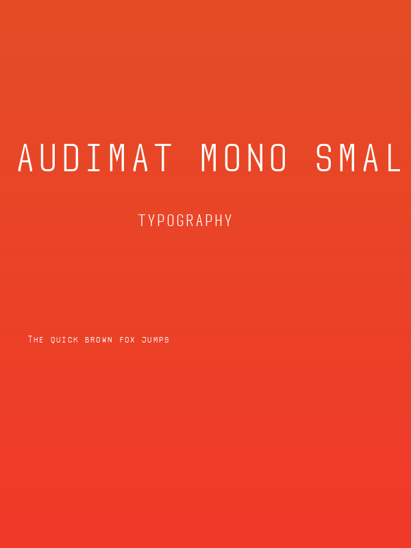 Audimat Mono SmallCapsLight Poster