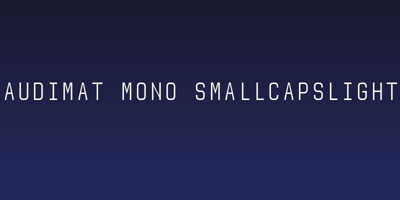 Audimat Mono SmallCapsLight Social Header