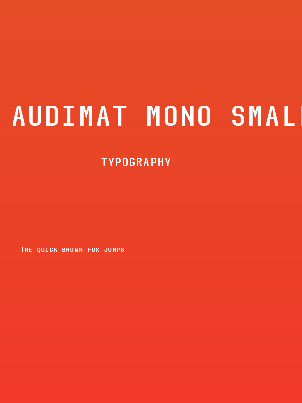 Audimat Mono SmallCaps Poster