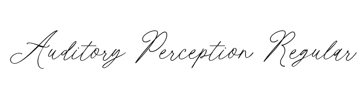 Auditory Perception Regular  baixar fontes gratis