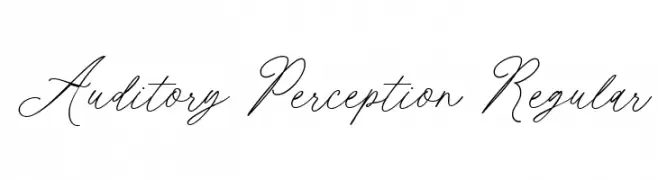 Auditory Perception Regular  Free Fonts Download