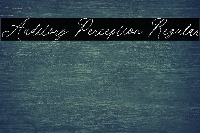 Auditory Perception Regular Example 1