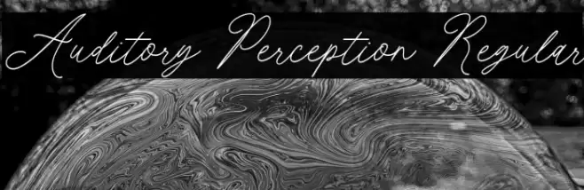 Auditory Perception Regular Шрифта examples