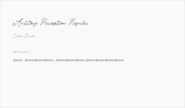 Auditory Perception Regular Business Card