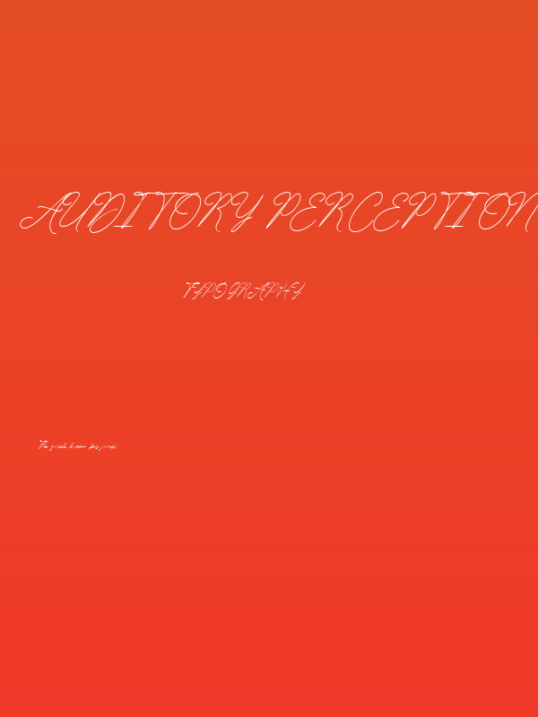 Auditory Perception Regular Poster