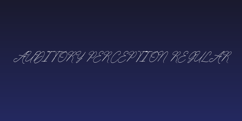 Auditory Perception Regular Social Header