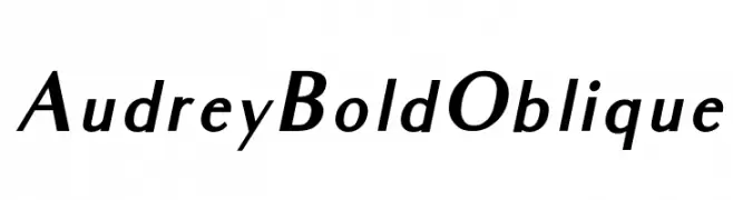 Audrey Bold Oblique  font caratteri gratis