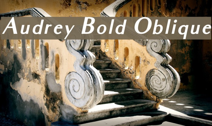 Audrey Bold Oblique Font examples