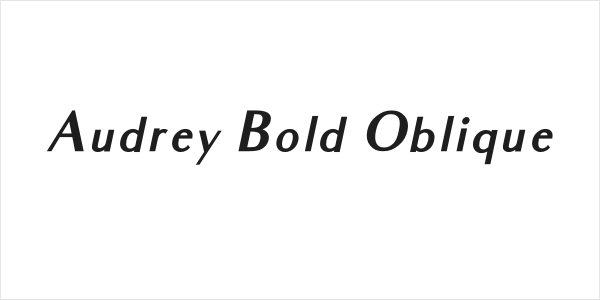 Audrey Bold Oblique Logo