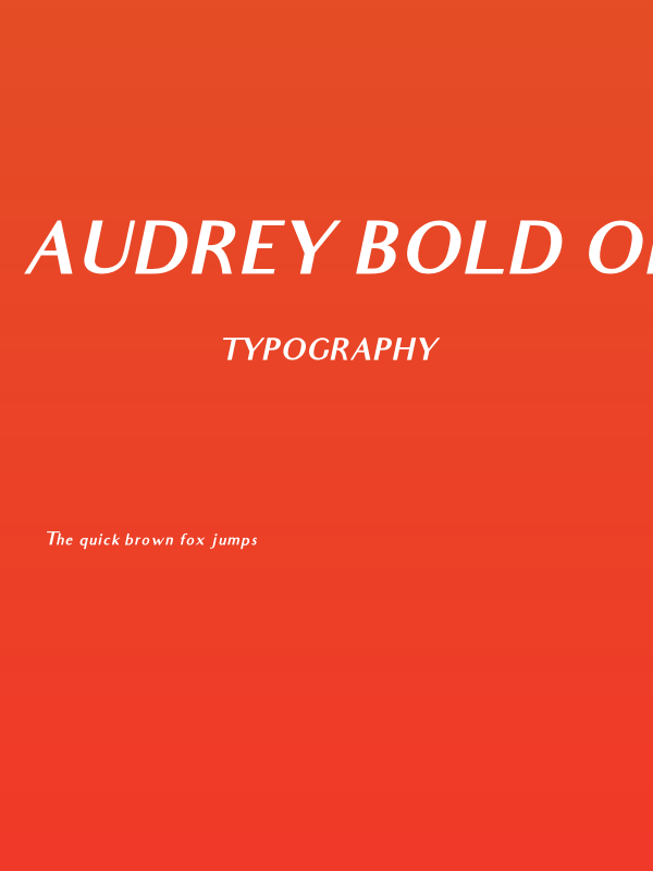 Audrey Bold Oblique Poster
