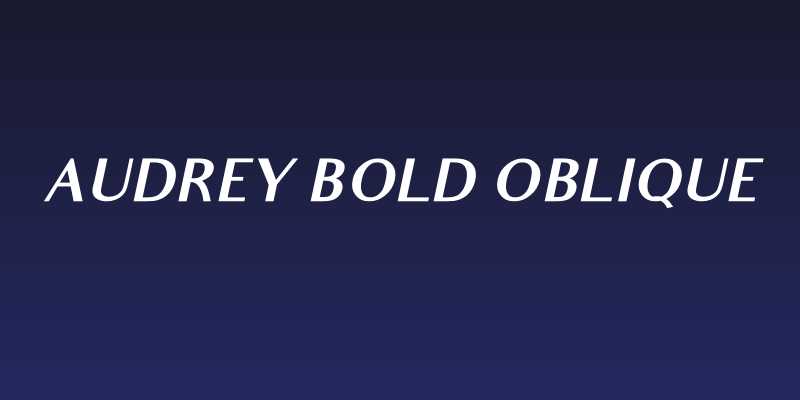 Audrey Bold Oblique Social Header