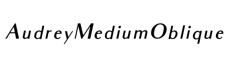Audrey Medium Oblique Font