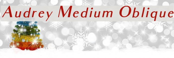 Audrey Medium Oblique Font examples