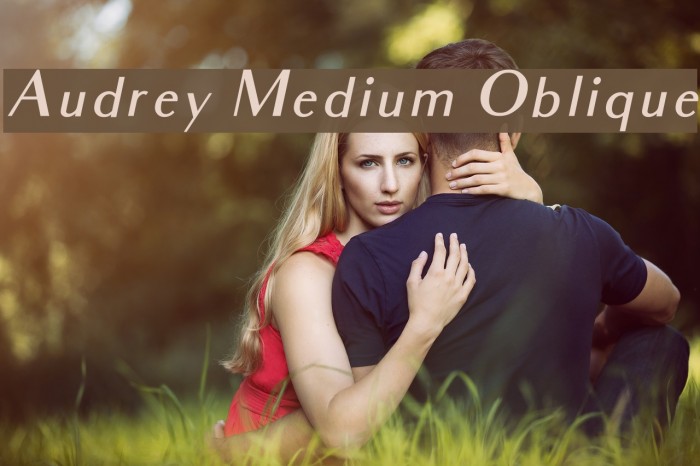 Audrey Medium Oblique Font examples