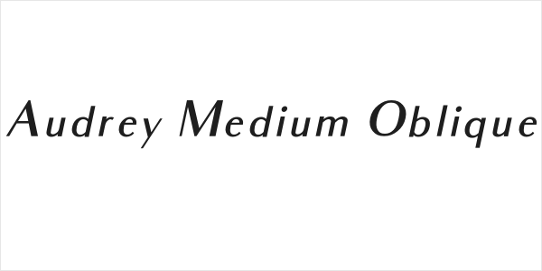 Audrey Medium Oblique Logo