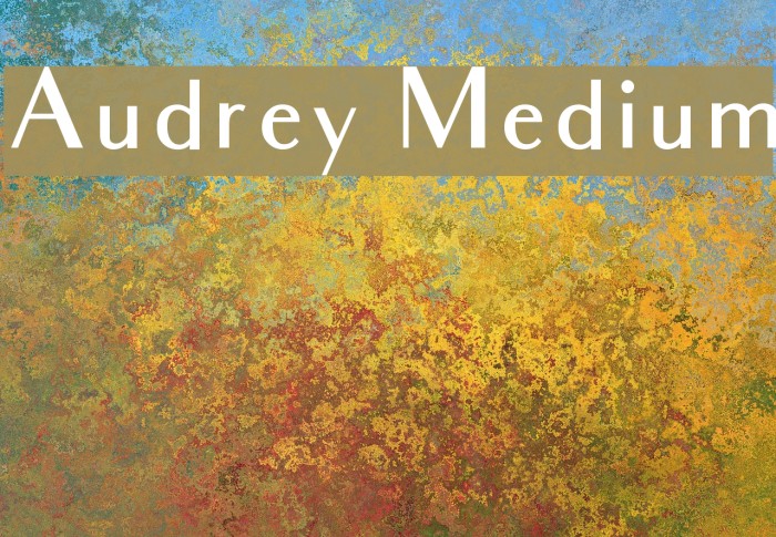 Audrey Medium Font examples