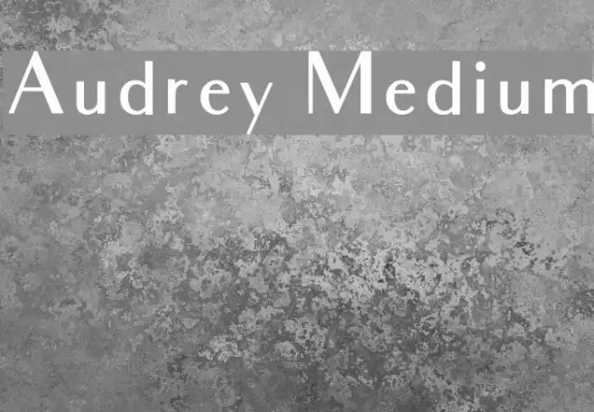 Audrey Medium Font examples