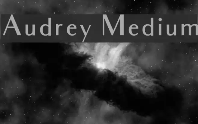 Audrey Medium Font examples