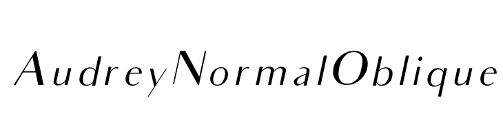 Audrey Normal Oblique  नि: शुल्क फ़ॉन्ट्स डाउनलोड