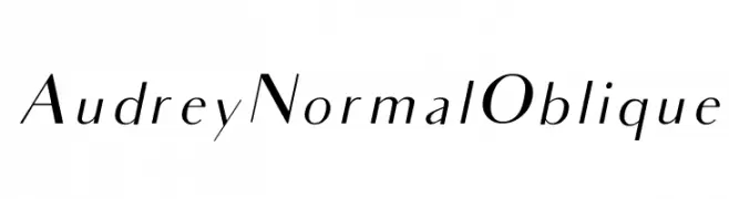 Audrey Normal Oblique  Descarca Fonturi Gratis