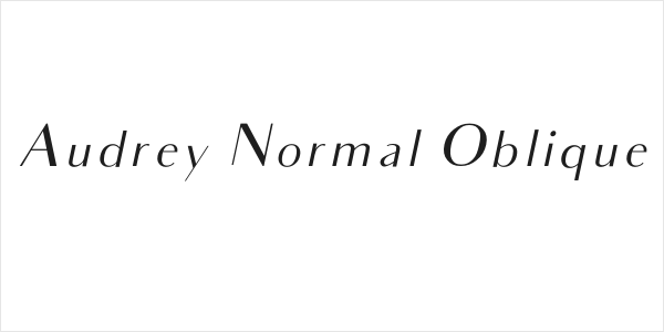 Audrey Normal Oblique Logo