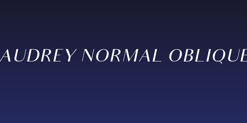 Audrey Normal Oblique Social Header