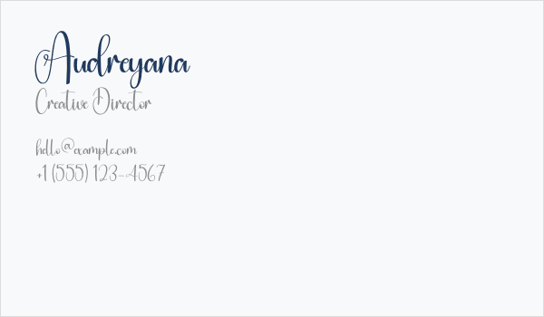Audreyana Business Card