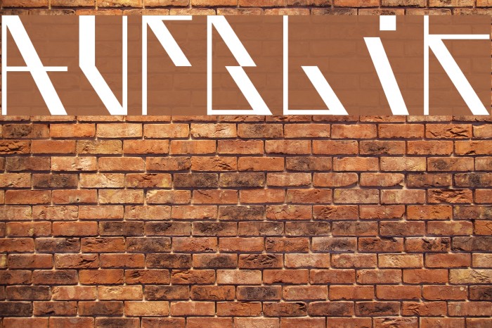 AufBliK Font examples