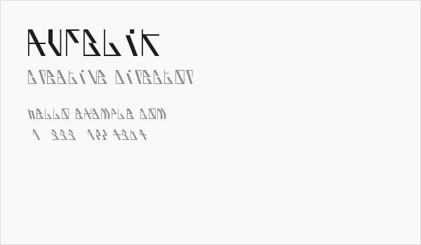 AufBliK Business Card