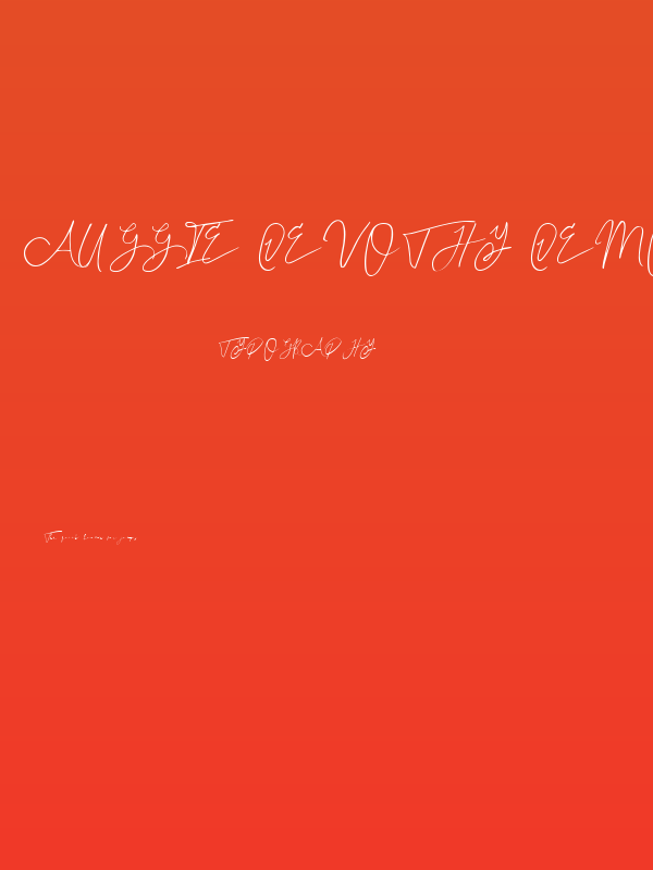 Auggie Devothy Demo Poster