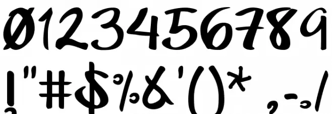 Augushand Font OTHER CHARS